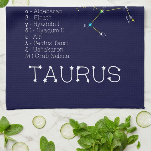 Zodiac Constellation Taurus Theedoek (Gevouwen)
