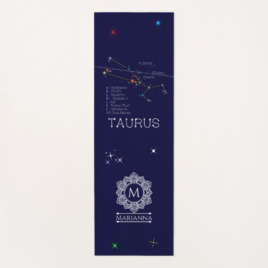 Zodiac Constellation Taurus Yogamat (Voorkant)
