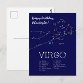 Zodiac Constellation Virgo Briefkaart (Voorkant / Achterkant)