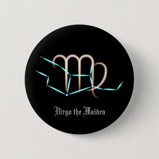 Zodiac Constellation Virgo Button (Voorkant)