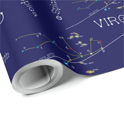 Zodiac Constellation Virgo Cadeaupapier (Rol Hoek)