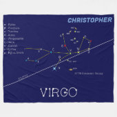 Zodiac Constellation Virgo Fleece Deken (Voorkant (Horizontaal))