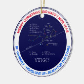 Zodiac Constellation Virgo Keramisch Ornament (Links)