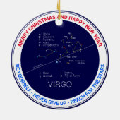 Zodiac Constellation Virgo Keramisch Ornament (Achterkant)