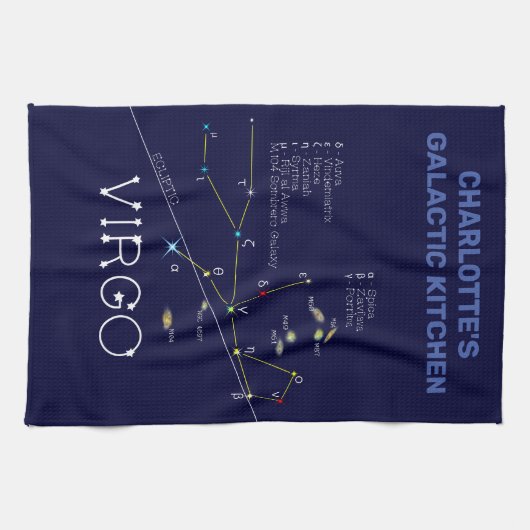 Zodiac Constellation Virgo keukenhanddoek (Horizontaal)