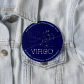 Zodiac Constellation Virgo Ronde Button 4,0 Cm (In situ)