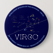 Zodiac Constellation Virgo Ronde Button 4,0 Cm (Voorkant)
