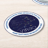 Zodiac Constellation Virgo Ronde Kartonnen Onderzetter (Gebogen)
