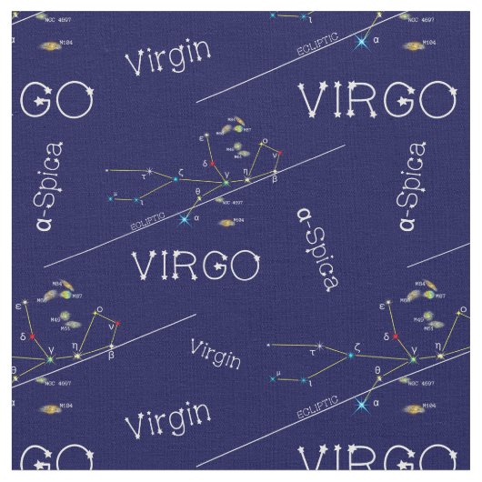 Zodiac Constellation Virgo Stof (Close Up)