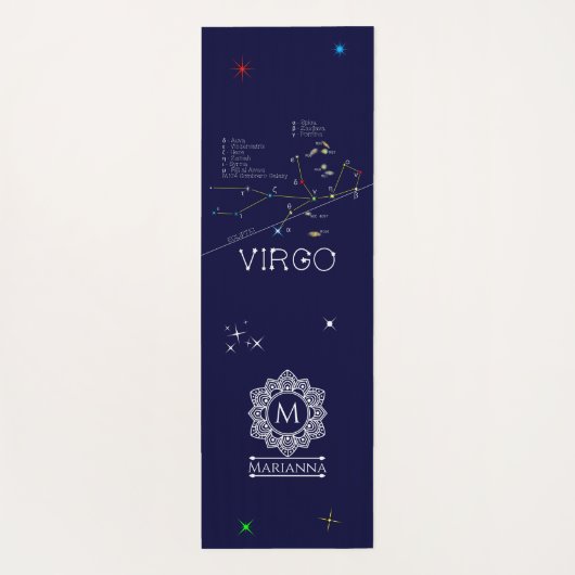 Zodiac Constellation Virgo Yogamat (Achterkant)