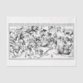 Zodiac Constellations Black White Tissue Paper Tissuepapier (Voorkant)