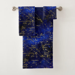 Zodiac Constellations Galaxy Bad Handdoek