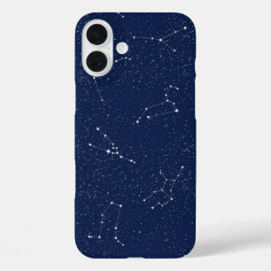Zodiac Constellations met een donkerblauwe Starry  iPhone 16 Plus Hoesje