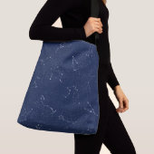 Zodiac Constellations met een donkerblauwe Starry Crossbody Tas (Dichtbij)