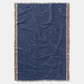 Zodiac Constellations met een donkerblauwe Starry  Deken (Voorkant Verticaal)