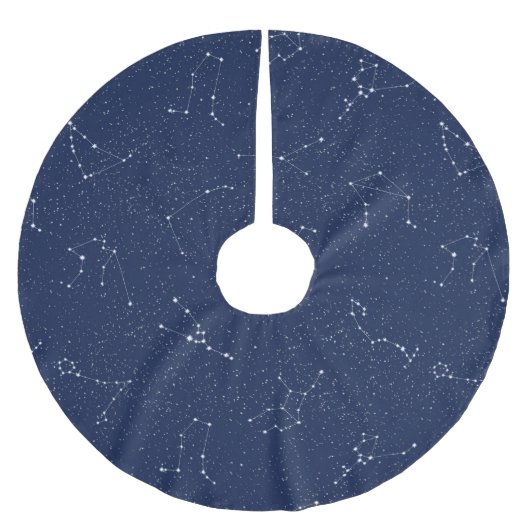 Zodiac Constellations met een donkerblauwe Starry  Kerstboom Rok (Voorkant)