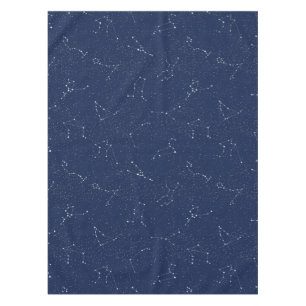 Zodiac Constellations met een donkerblauwe Starry  Tafelkleed