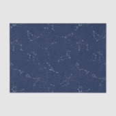 Zodiac Constellations met een donkerblauwe Starry  Tissuepapier (Voorkant)