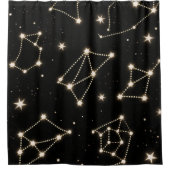 Zodiac Constellations Patroon douche gordijn (Voorkant)