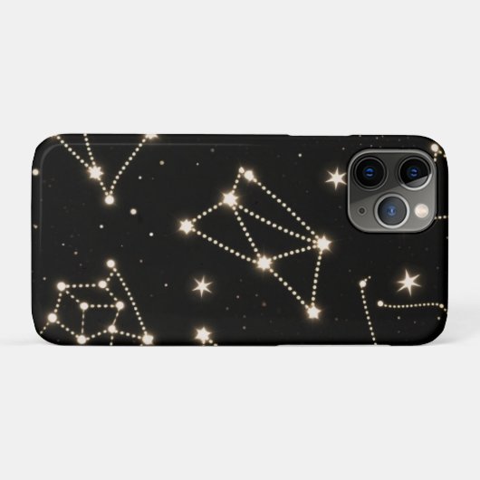 Zodiac Constellations Patroon iPhone case (Achterkant (horizontaal))