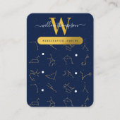 Zodiac Constellations Sieraden Display Kaart Visitekaartje (Voorkant)