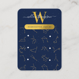 Zodiac Constellations Sieraden Display Kaart Visitekaartje