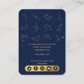 Zodiac Constellations Sieraden Display Kaart Visitekaartje (Achterkant)