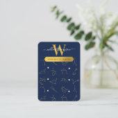 Zodiac Constellations Sieraden Display Kaart Visitekaartje (Staand voorkant)