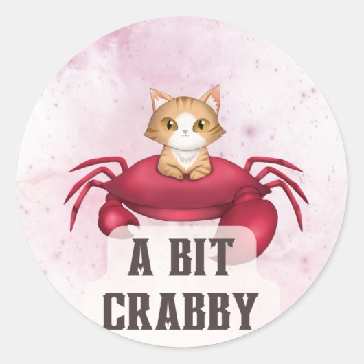Zodiac Crab Decal voor liefhebbers van astrologie Ronde Sticker (Voorkant)