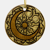 Zodiac Crescent Moon Mucha Keramisch Ornament (Voorkant)