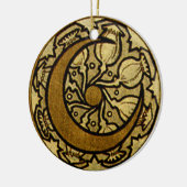 Zodiac Crescent Moon Mucha Keramisch Ornament (Links)