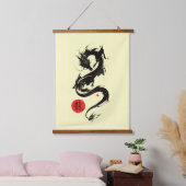 Zodiac Dragon inkt kunst sumi-e Hangend Wandkleed (Slaapkamer)