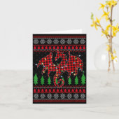 Zodiac Dragon Ugly Sweater Christmas Lights Dragon Kaart (Gele Bloem)