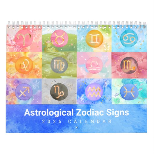 Zodiac Duets 2026 Astrologische kunst Kalender (Hoes)