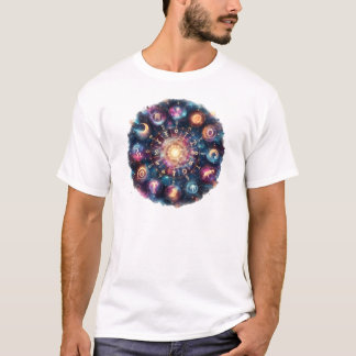 Zodiac Energy - Mystiek Astrologie Cirkel Ontwerp T-shirt