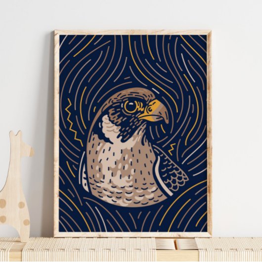 Zodiac Falcon Animal Print | Falcon Print