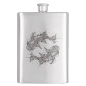 Zodiac Fish Design Flask Flacon (Voorkant)