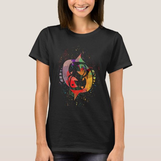 Zodiac  for Pisces Fish Artwork Horoscope Astrolog T-shirt (Voorkant)