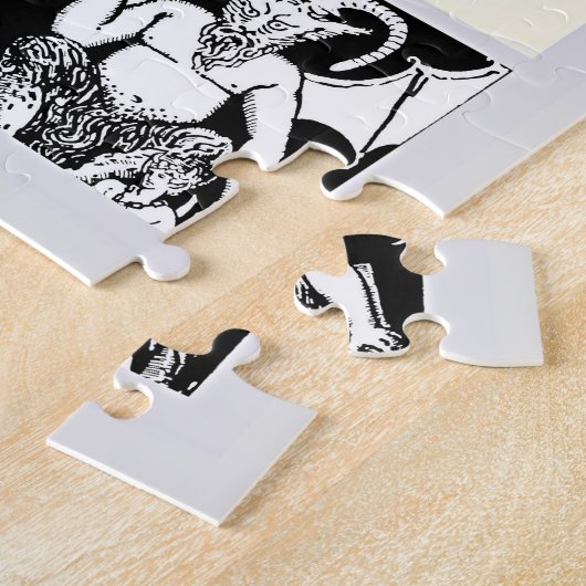 Zodiac Fortune Teller Tarot Card Art Collage Legpuzzel (Zijkant)