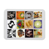 Zodiac Fortune Teller Tarot Card Art Collage Magneet (Horizontaal)