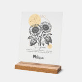 Zodiac Geboorte Bloem Kunst Gepersonaliseerde Leeu Acryl Bord (Hoek)