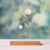 Zodiac Geboortebloem Gepersonaliseerde Steenbok Gi Acryl Bord (Neutraal)