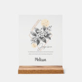 Zodiac Geboortebloem Gepersonaliseerde Steenbok Gi Acryl Bord (Voorkant)