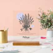 Zodiac Geboortebloem Gepersonaliseerde Tweeling Gi Acryl Bord (Huwelijk)