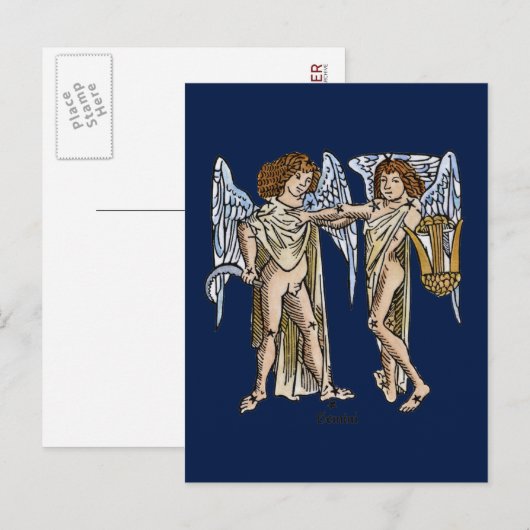 Zodiac: Gemini, 1482 Briefkaart (Voorkant / Achterkant)