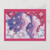 Zodiac Gemini briefkaart (Voorkant)