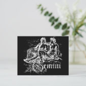 Zodiac Gemini Briefkaart (Staand voorkant)