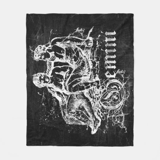 Zodiac  Gemini Fleece Deken (Voorkant)