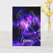 Zodiac: Gemini Kaart (Gele Bloem)