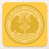 Zodiac Gemini Kartonnen Onderzetters (Voorkant)